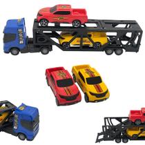 Cegonheira Azul Caminhão de Brinquedo Rampa 02 Carrinhos
