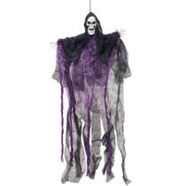 Ceifador Estatico Preto e Roxo - 40 x 5 x 75 cm - Halloween - 1 unidade - Cromus - Rizzo