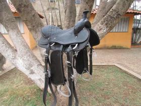 Cela Americana para cavalgada trabalho profissional equitação haras couro luxo arreamento completa