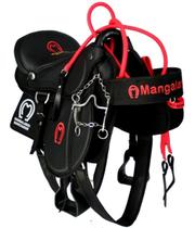 cela australiana com abas arreada completa + acessórios mangalarga preto