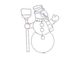 Celebrações de silhueta de janela de boneco de neve iluminada por LED em frente e verso Celebrações de silhueta de janela de boneco de neve iluminada por LED em frente e verso