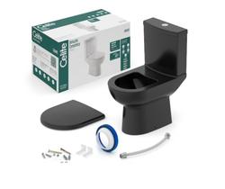 Celite Vaso Smart C/cx Acoplada + Assento Preto Completo