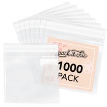 Cello Poly Bags Pack It Chic, 3 x 3 cm (pacote 1000), transparente, resselável