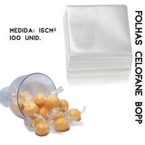 Celofane para doces, 100 folhas Bopp para doces, bolo, bala baiana, bombons, cakes