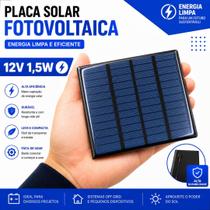 Célula Placa Solar Painel 12v 1,5w Energia Fotovoltaica Célula Placa Solar Painel 12v 1,5w Energia Fotovoltaica