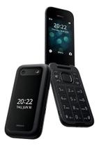 Celular 2660 Flip 4G Dual Chip Tela Dupla Botões grandes preto 4g top