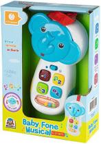 Celular Baby Fone Musical Elefante Luz E Som Braskit 6002