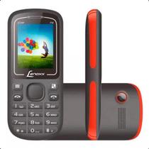 Celular Barrinha Idoso 2 Chips USB Dual Chip Rádio FM Bluetooth Preto e Vermelho CX904 Lenoxx