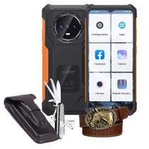 Celular Cubot Es Idoso 128GB 16GB RAM Kit Acessórios Capa + Canivete + Cinto