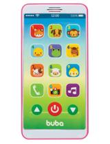 Celular de Brinquedo Infantil Interativo Rosa Buba