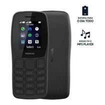 Celular De Idoso Nokia 105 Radio Fm Câmera 2 Chip Lanterna - MULTILASER