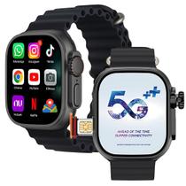 Celular de Pulso WearFit Ultra 16GB 2Gb ram Chip 5G e Wifi 2 Câmeras Android integrado loja PlayStore Lançamento 2026 - Howear