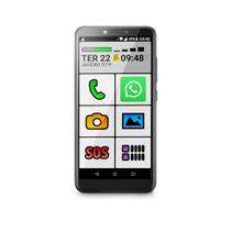 Celular do Idoso com Internet e WhatsApp letras e números grandes 32GB OB023 - Obabox