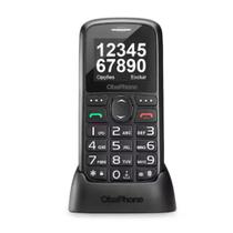 Celular do idoso obaphone 3g com base letras grandes preto