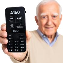 Celular Fácil de Usar Para Idoso BLU A160 3G Rádio FM Bateria 2000mAh Dual Chip