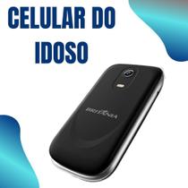 Celular flip britânia bce03 dual tela 2.4 rádio fm preto