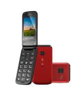 Celular flip vita multilaser dual chip idoso teclas grandes sos vermelho telefone aparelho - p9021