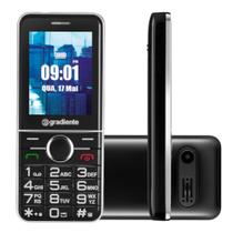 Celular Gradiente Vibe Dual Chip 2,4 pol Mp3 Rádio FM Câmera Traseira Preto Gradiente - GFP205P