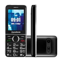 Celular Idoso 2 Chips Rádio FM MP3 Player Tecla Bluetooth Tecla Grande Fácil Gradiente