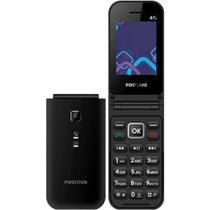 Celular idoso positivo Flip p51 4G tela 2.4 com função modem e botão S.O.S