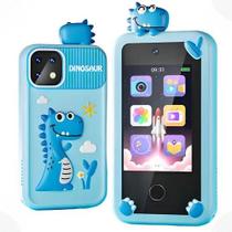 Celular Infantil Educativo Azul Dinossauro Tela Touch Câmera Jogos Música Vídeos Brinquedo Interativo Educacional Para Crianças Celular Infantil Educativo Azul Dinossauro Tela Touch Câmera Jogos Música Vídeos Brinquedo Interativo Educacional Para Crianças