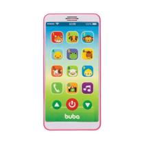 Celular infantil educativo baby phone rosa com som - buba