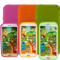 Celular Infantil Interativo Touch 3D Música luz Com Cordão