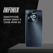 Celular Infinix Smart 8 128GB/4GB RAM (+4 dinâmica) 4G LTE - Bateria 5000 mAh