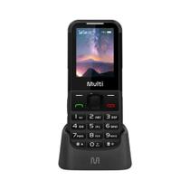 Celular Multi Vita 4G C/ Base Carregadora Dual Chip, Botão SOS, Câmera Preto - Multilaser