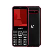 Celular Multilaser Up Max Dual Chip com Tela 2.8 pol + Bateria 1700 mAh + Rádio FM + MP3 + Bluetooth + Câmera Preto - P9135