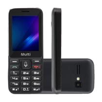 Celular Multilaser ZAPP II 2,4 Pol, Conexão 3G 512MB, Preto, KaiOS, Facebook, Whatsapp - P9161