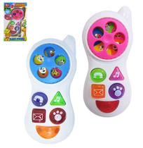 Celular Musical Infantil Baby Phone Colors Com Luz A Pilha