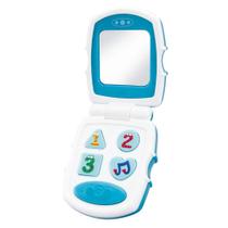 Celular Musical Para Bebe Pimpolho Azul e Branco