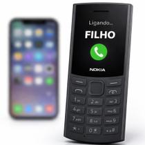 Celular Nokia 105 4G Desbloqueado Rádio FM Simples e Fácil para Idosos Bateria Longa