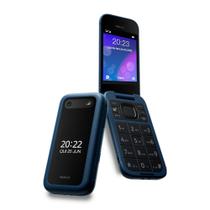 Celular Nokia 2660 Flip 4G Dual Chip + Tela Dupla 2,8 e 1,8 + Botões grandes e emergência Azul - NK122