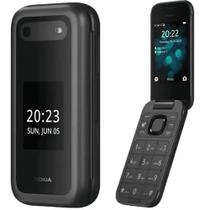 Celular Nokia 2660 Flip 4G Dual Chip Tela Dupla Botões grandes preto