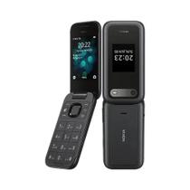 Celular Nokia 2660 Flip 4G Dual Chip Tela grande 2,8” Idoso Preto(Não aceita chip da Vivo)