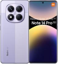 Celular Note 14 Pro 256GB, 8GB RAM, 5G, , Câmera 200MP 8MP 2MP, Carregamento Turbo 45W, Tela AMOLED 6,67” FHD, Roxo Lançamento 2025 - Xiaomi.BR