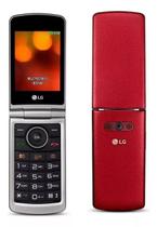 Celular Para Idoso LG G360 Dual Sim Vermelho Idoso Retro Flip Tecla Grande