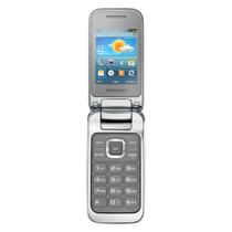Celular para Idoso Samsung GT-C3592 Flip Dual SIM Tela 2.4" - Prata