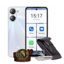Celular para Idosos Meizu MBlu 21 256GB e 4GB RAM Kit com Capa, Canivete e Cinto
