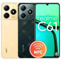 Celular Realme C61 NFC câmera dupla 50MPX 128GB / 256GB 6GB Ram Tela 6.74 Global Dual Sim lançamento 2024