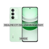 Celular Realme C71 5G Global Verde Dual SIM, 8 GB RAM 256 GB, Câmera 50 MP
