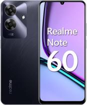 Celular Realme Note 60 128GB Global 4GB Preto, Tela Grande 6.74” 90Hz, 4G