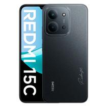 Celular Redmi 15C 256GB 12GB RAM (4GB + 8GB Boost) Dual SIM Tela 6.9" - Preto + FONE SEM FIO