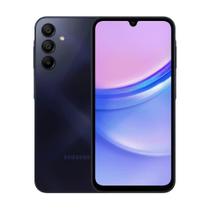 Celular Samsung Galaxy A15 128GB de Memória 4GB Ram 4G Azul Escuro 4G Tela 6.5 NFC Bateria 5000mAh Celular Samsung Galaxy A15 128GB de Memória 4GB Ram 4G Azul Escuro 4G Tela 6.5 NFC Bateria 5000mAh