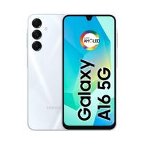 Celular Samsung Galaxy A16 5G, 128GB + 4GB RAM, Câmera de até 50MP, Tela 6.7", NFC, IP54, Bateria 50