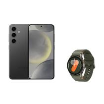 Celular Samsung S24 256GB - Preto + Galaxy Watch7 BT 40mm - Verde Celular Samsung S24 256GB - Preto + Galaxy Watch7 BT 40mm - Verde