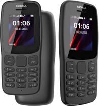 Celular Simples Celular Nokia 106 TA-1190 4MB RAM Dual SIM Tela 1.8 - Cinza