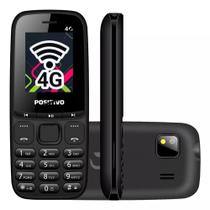 Celular Simples para Idosos e Trabalho Positivo P26 4G Rádio Mp3 Lanterna Dual Chip Câmera